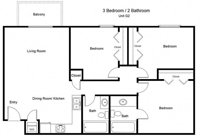 3 Bedroom Floor Plan